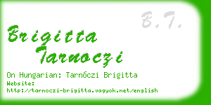 brigitta tarnoczi business card
